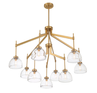 Corbin 9-Light Chandelier in Warm Brass