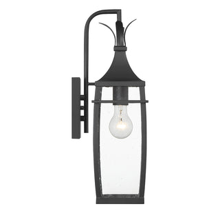 Montpelier 1-Light Outdoor Wall Lantern in Matte Black