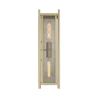 Jacobs 2-Light Outdoor Wall Lantern in Serene Brass