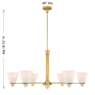 Kohlman 6-Light Chandelier in Warm Brass