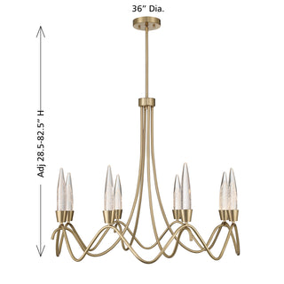 Sofia 8-Light Chandelier in Noble Brass