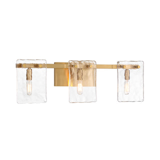 Genry 3-Light Bathroom Vanity Light in Warm Brass