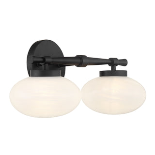 Barrow 2-Light Bathroom Vanity Light in Matte Black