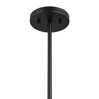 2-Light Linear Chandelier in Matte Black