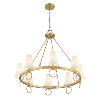 Wilkes 8-Light Chandelier in Warm Brass by Dann Foley