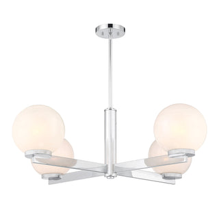 4-Light Chandelier in Chrome