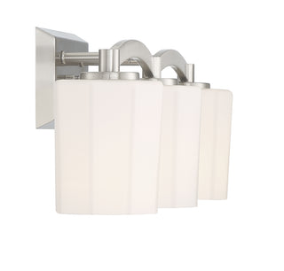 Whitney 3-Light Bathroom Vanity Light in Satin Nickel