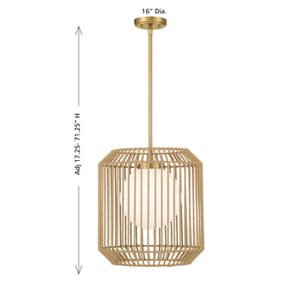 Pastis 1-Light Pendant in Warm Brass