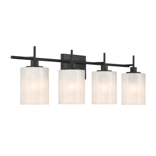 4-Light Bathroom Vanity Light in Matte Black