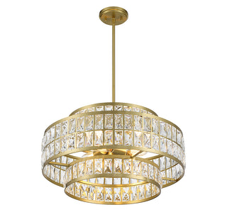 Renzo 4-Light Pendant in Warm Brass
