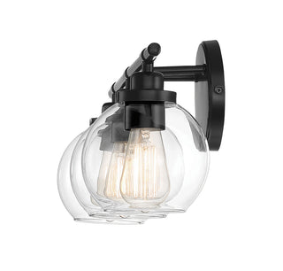 Carson 3-Light Bathroom Vanity Light in Matte Black