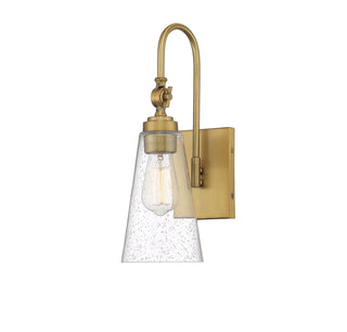 York 1-Light Adjustable Wall Sconce in Warm Brass