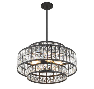 Renzo 4-Light Pendant in Matte Black