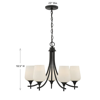 Octave 5-Light Chandelier in Matte Black