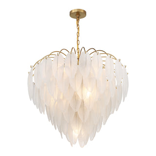 Boa 9-Light Chandelier in Warm Brass by Breegan Jane