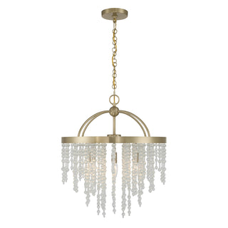 Jeanette 4-Light Chandelier in Noble Brass