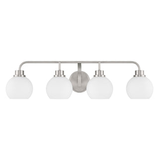 4-Light Bathroom Vanity Light in Brushed Nickel