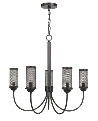 Fulton Metal Chandelier With Mesh Metal Shade