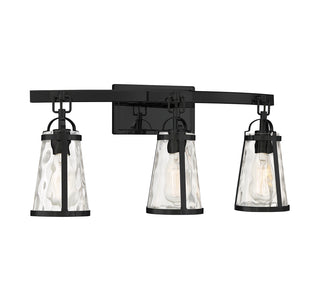 Albany 3-Light Bathroom Vanity Light in Black