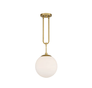 Becker 1-Light Pendant in Warm Brass