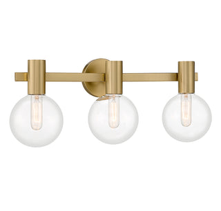 Wright 3-Light Bathroom Vanity Light in Warm Brass