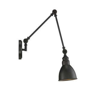Dakota 1-Light Adjustable Wall Sconce in Matte Black