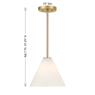 Blair 1-Light Mini-Pendant or Semi-Flush in Warm Brass