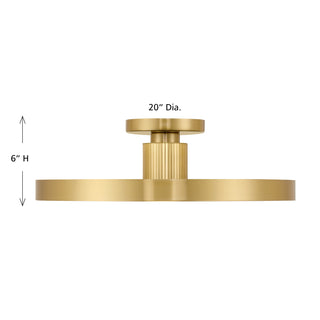 Thayer 1-Light LED Ceiling Light in Warm Brass