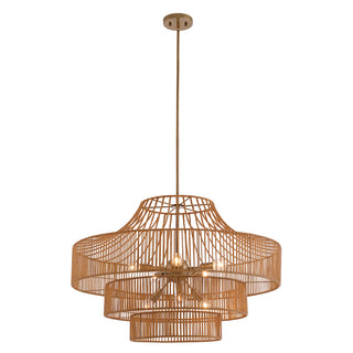 Medlock 8-Light Outdoor Chandelier in Burnished Brass