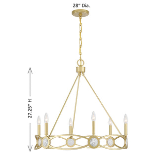 Minette 6-Light Chandelier in Spun Gold