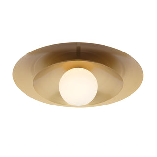 Sherrer 1-Light Ceiling Light in Warm Brass