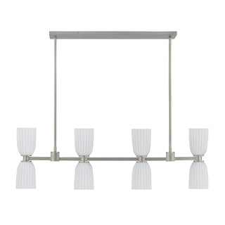 Baldwin 8-Light Linear Chandelier in Satin Nickel