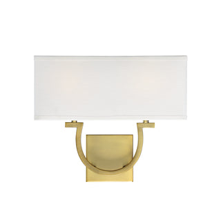 Rhodes 2-Light Wall Sconce in Warm Brass
