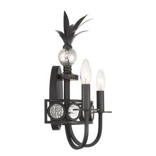 Hearst 2-Light Wall Sconce in Black Tourmaline