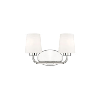 Capra 2-Light Bathroom Vanity Light in Polished Nickel