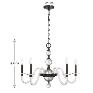Aragon 5-Light Chandelier in Mediterranean Bronze