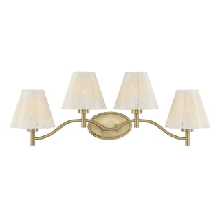 Rosa 4-Light Bathroom Vanity Light in Noble Brass by Breegan Jane