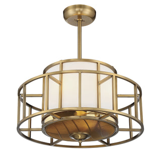 Oslo 4-Light Fan D'Lier in 
Warm Brass