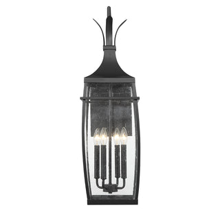 Montpelier 4-Light Outdoor Wall Lantern in Matte Black
