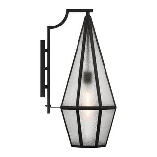 Peninsula 1-Light Outdoor Wall Lantern in Matte Black