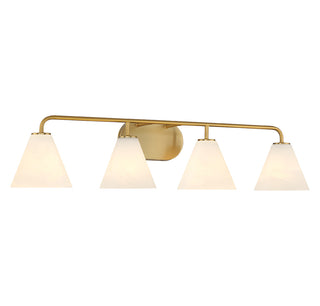 Blair 4-Light Bathroom Vanity Light in Warm Brass