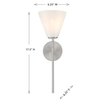 Blair 1-Light Wall Sconce in Satin Nickel