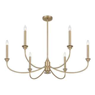 Coventry 6-Light Chandelier in Noble Brass