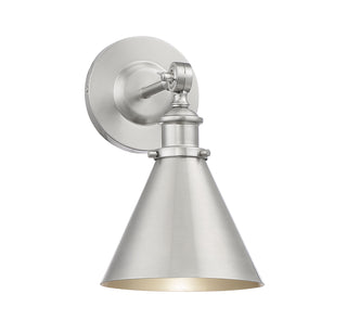 Glenn 1-Light Adjustable Wall Sconce in Satin Nickel