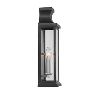 Brooke 2-Light Outdoor Wall Lantern in Matte Black