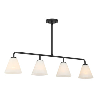 Blair 4-Light Linear Chandelier in Matte Black