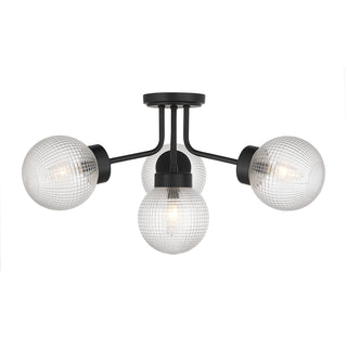 Coral 4-Light Semi-Flush in Matte Black
