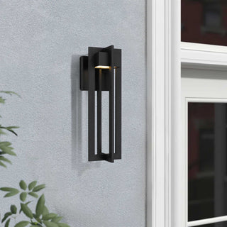 4 Bar 18 Inch Outdoor Wall Sconce in Sand Black Finish