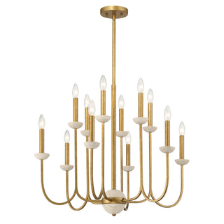 Oakhurst 12-Light Chandelier in Antique Gold