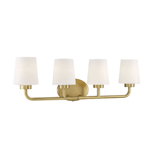 Capra 4-Light Bathroom Vanity Light in Warm Brass